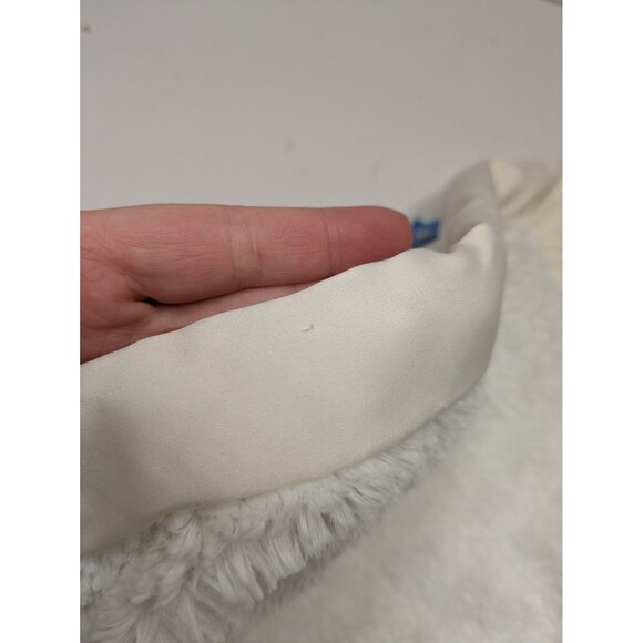 Tiddliwinks White Cream Satin Trim Minky Plush Soft Lovey Baby Security Blanket - Picture 4 of 5